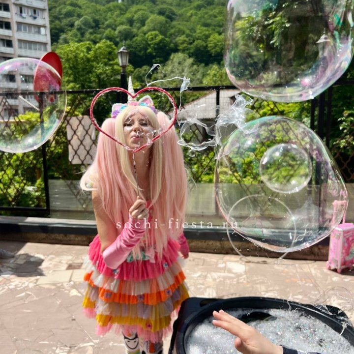 Шоу мыльных пузырей в Хабаровске