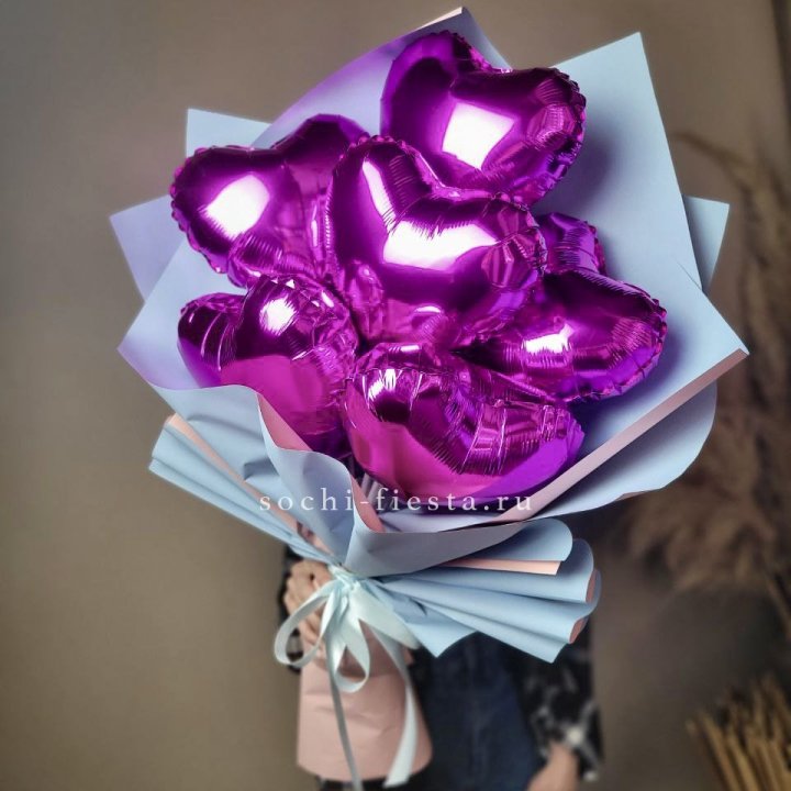 Букет из шаров сердец  в Хабаровске