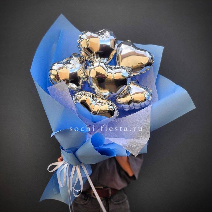 Букет из шаров сердец  №2 в Хабаровске