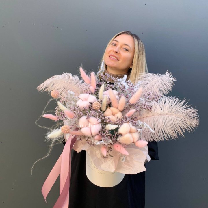 Авторский бокс с сухоцветами в Хабаровске