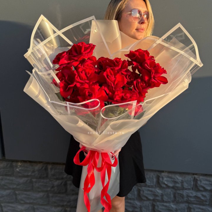  Букет  высоких роз 15 шт в Хабаровске