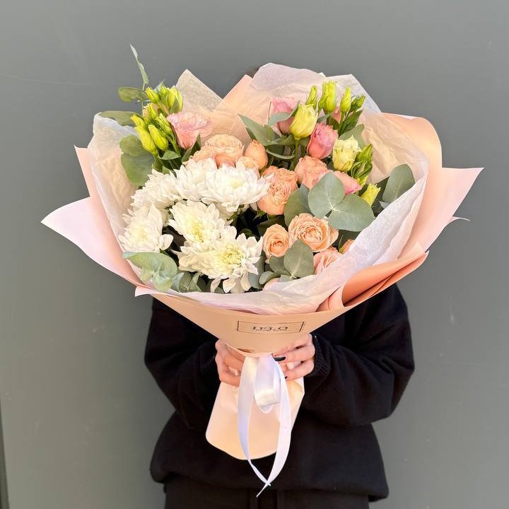 Букет "Персиковая нежность" в Хабаровске