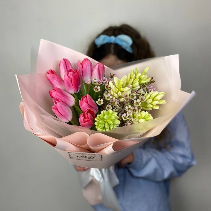  Дуо тюльпаны и гиацинты в Хабаровске