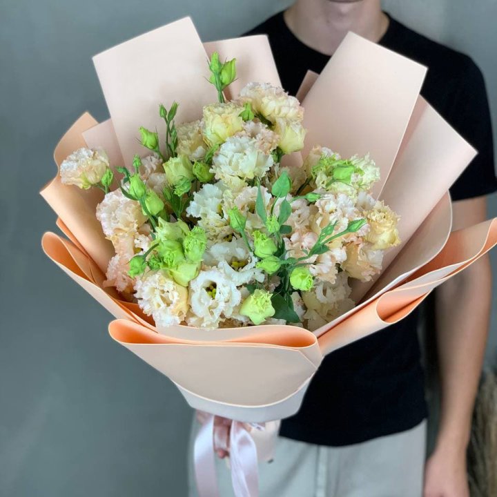 Букет эустом "Крем" в Хабаровске