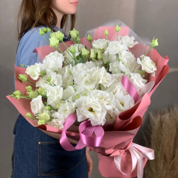 Букет эустом "Пудра" в Хабаровске