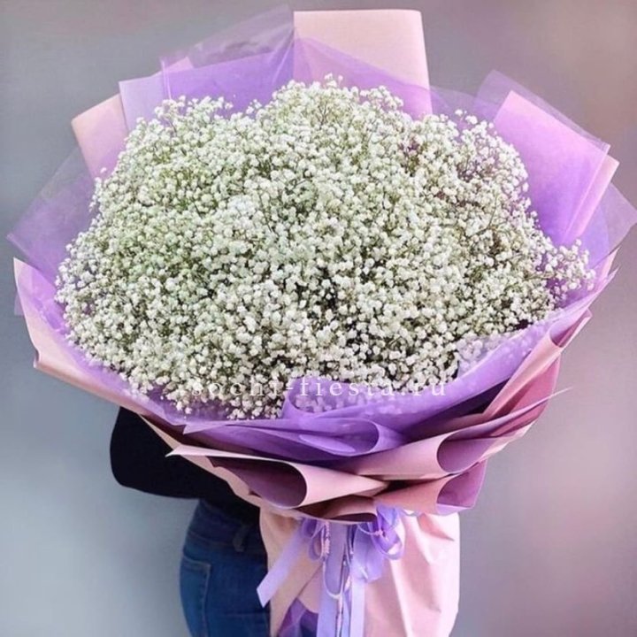 Облако белых гипсофил в Хабаровске