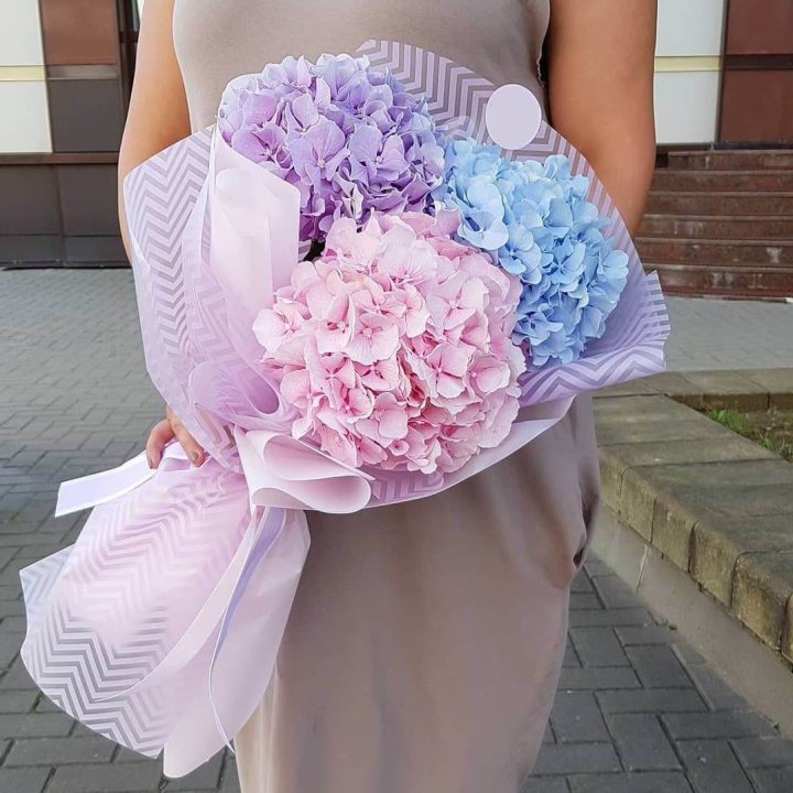 Букет гортензий "Пуф" в Хабаровске