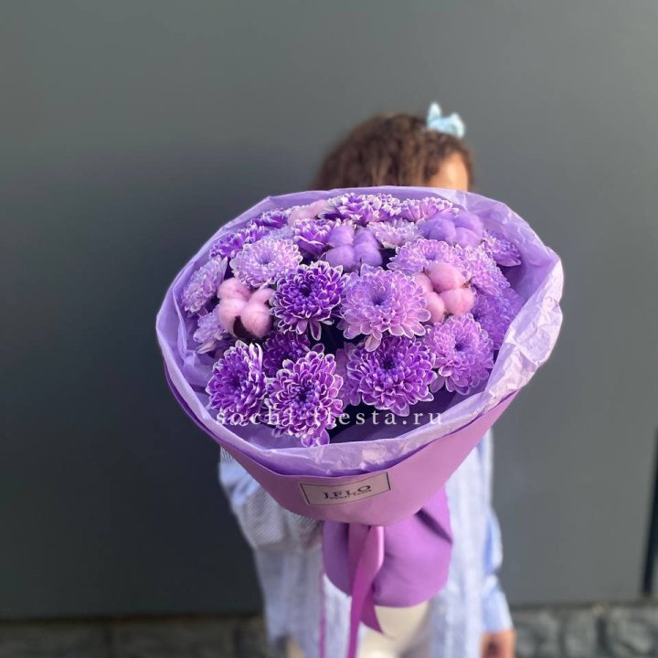 Хризантемы с хлопком в Хабаровске