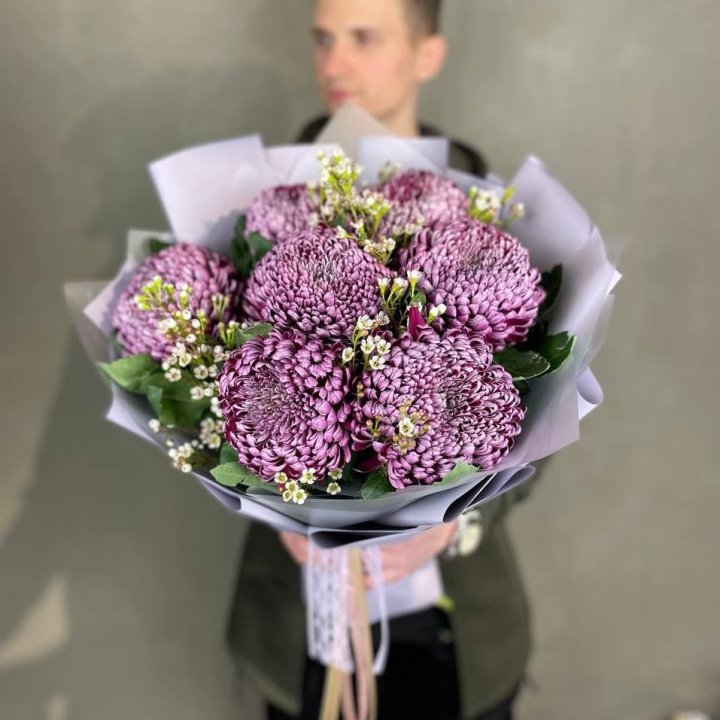 Букет хризантем "Палермо" в Хабаровске