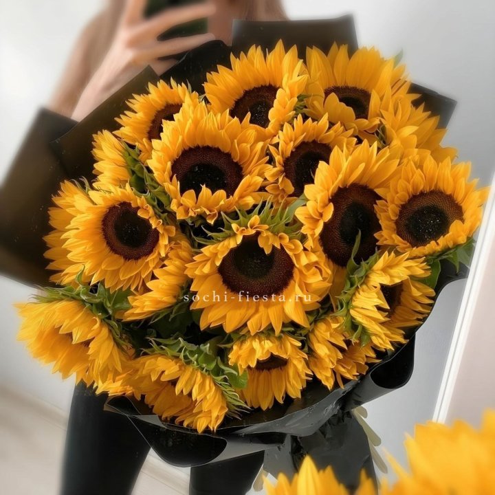Букет подсолнухов "Гига" в Хабаровске