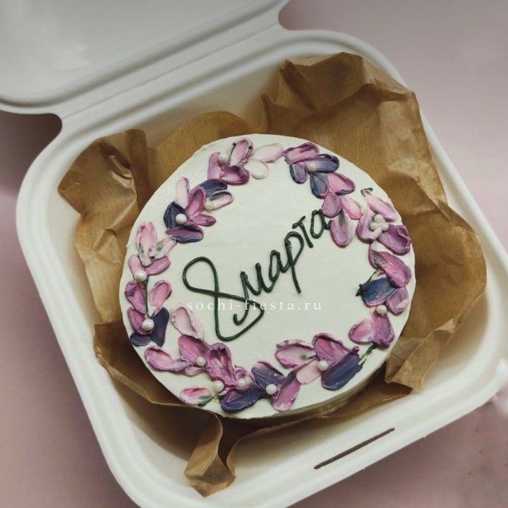 Бенто-торт "8 марта цветы"  в Хабаровске