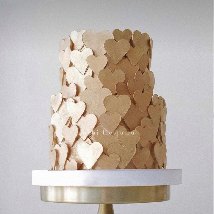 Торт "Hearts" gold в Хабаровске