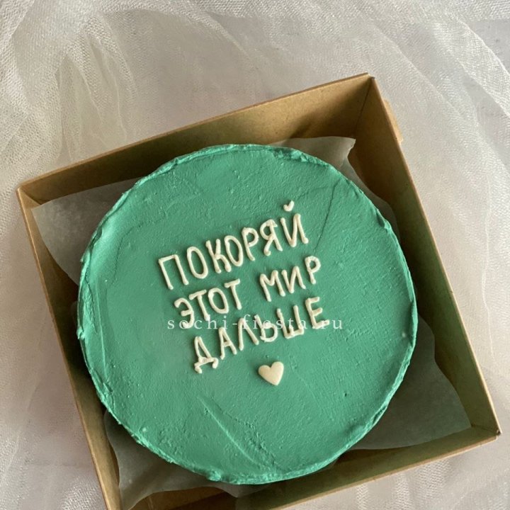 Бенто-торт "Покоряй этот мир" в Хабаровске