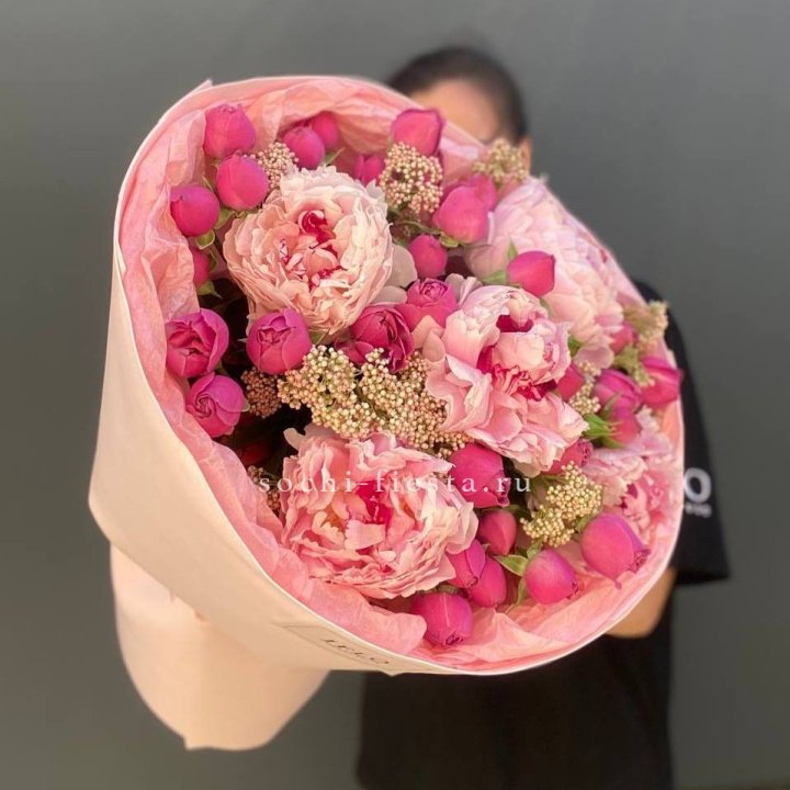  Букет с пионами "Преференс" в Хабаровске