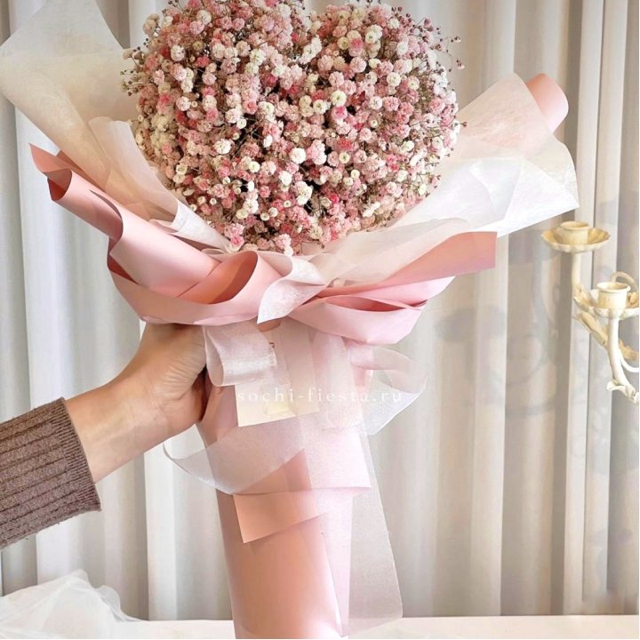 Сердце из гипсофилы  в Хабаровске