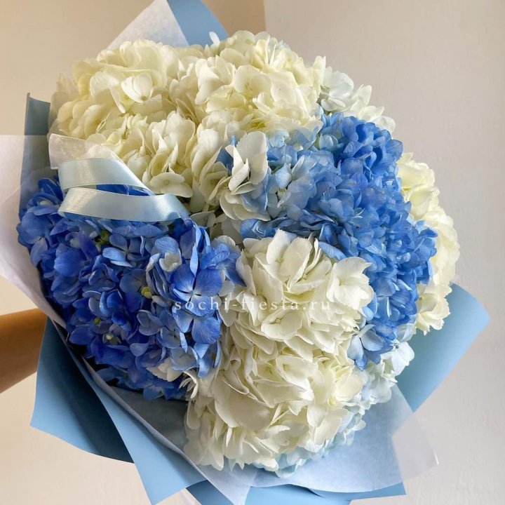 Букет гортензий "Голубая лаза" в Хабаровске