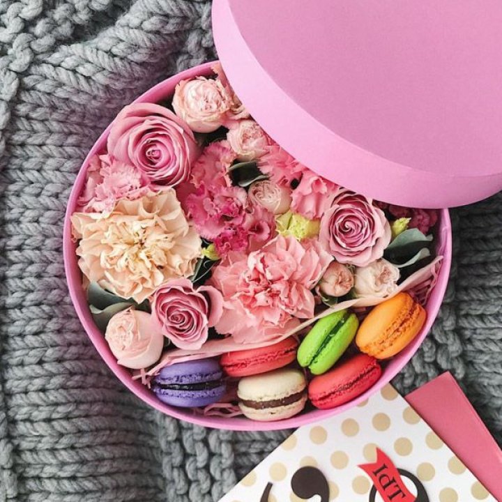 Цветочный бокс пинк в Хабаровске