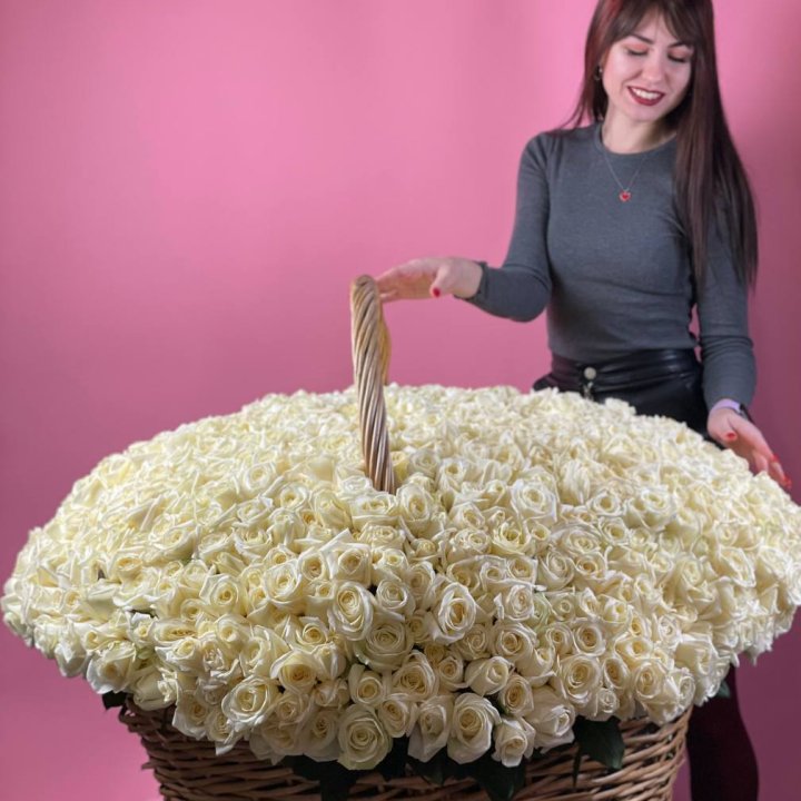 1001 белая роза в Хабаровске