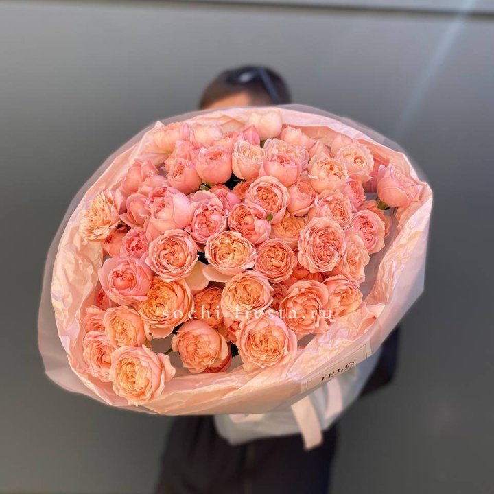 Букет из 21 пионовидной розы Джульетта в Хабаровске