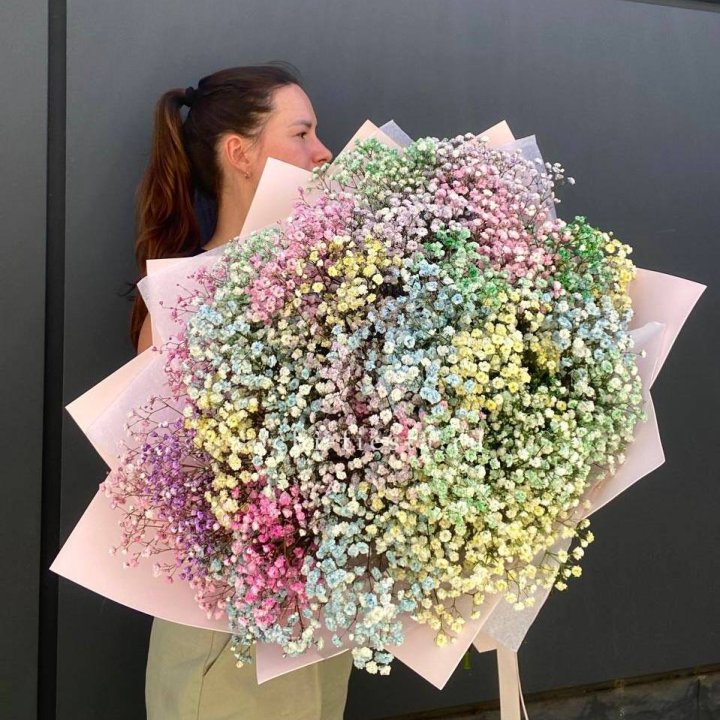 Пышный букет из гипсофил  в Хабаровске