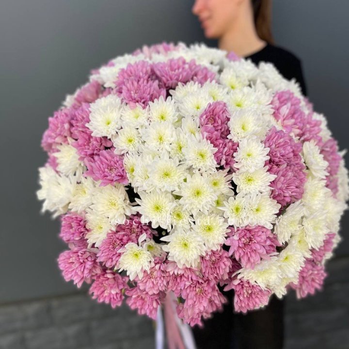  Букет 25 хризантем микс в Хабаровске