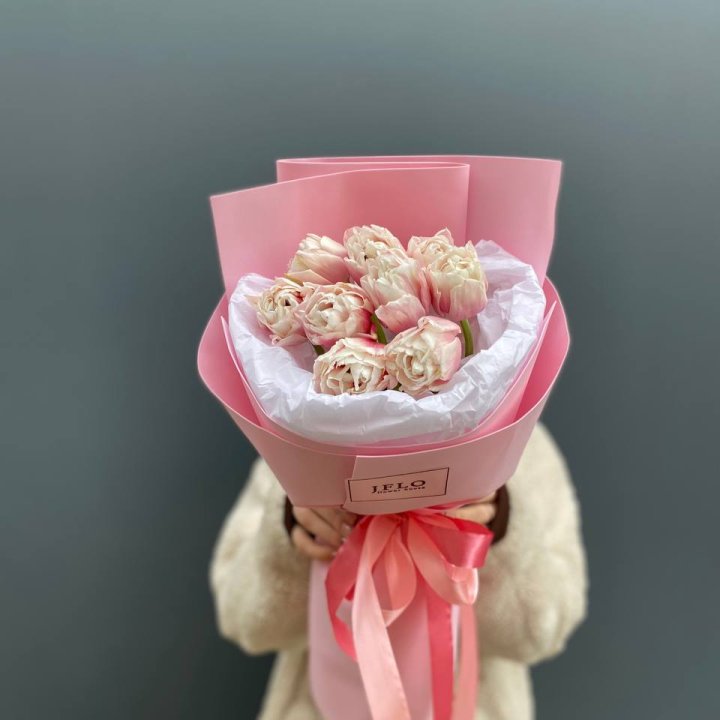 9 нежных тюльпанов в Хабаровске