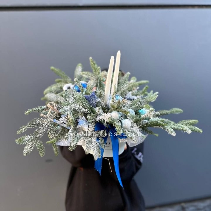 Новогодняя композиция в коробке  в Хабаровске