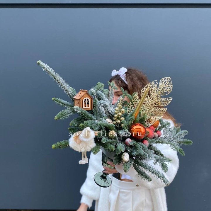 Композиция в бокале огненная  в Хабаровске