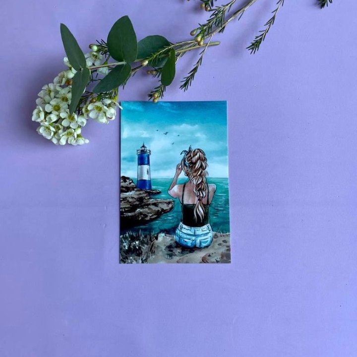 Открытка к букету "Океан" в Хабаровске