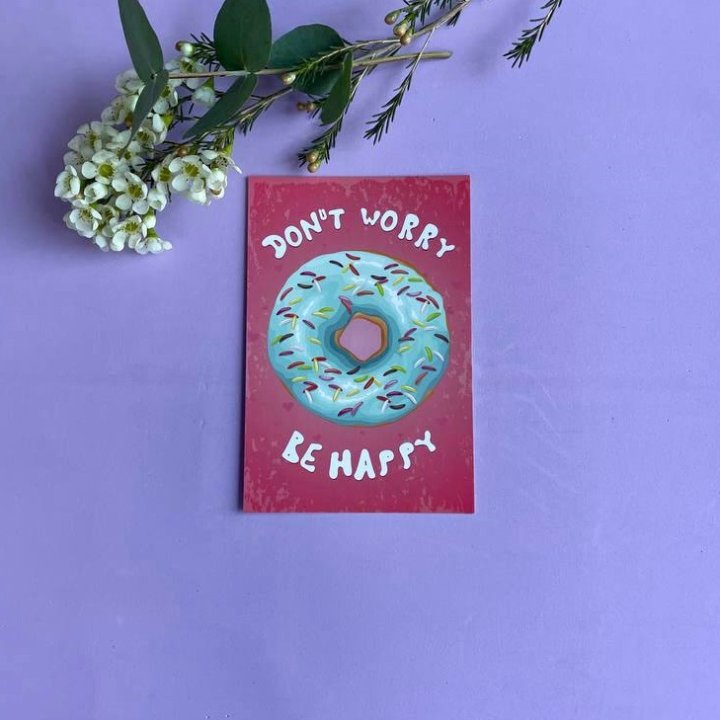 Открытка к букету "Не волнуйся..." в Хабаровске