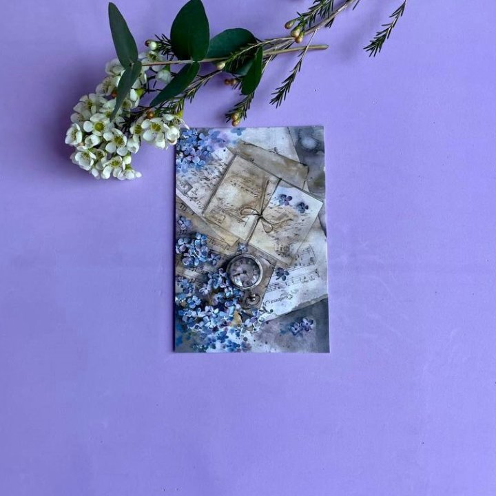 Открытка к букету "Время" в Хабаровске