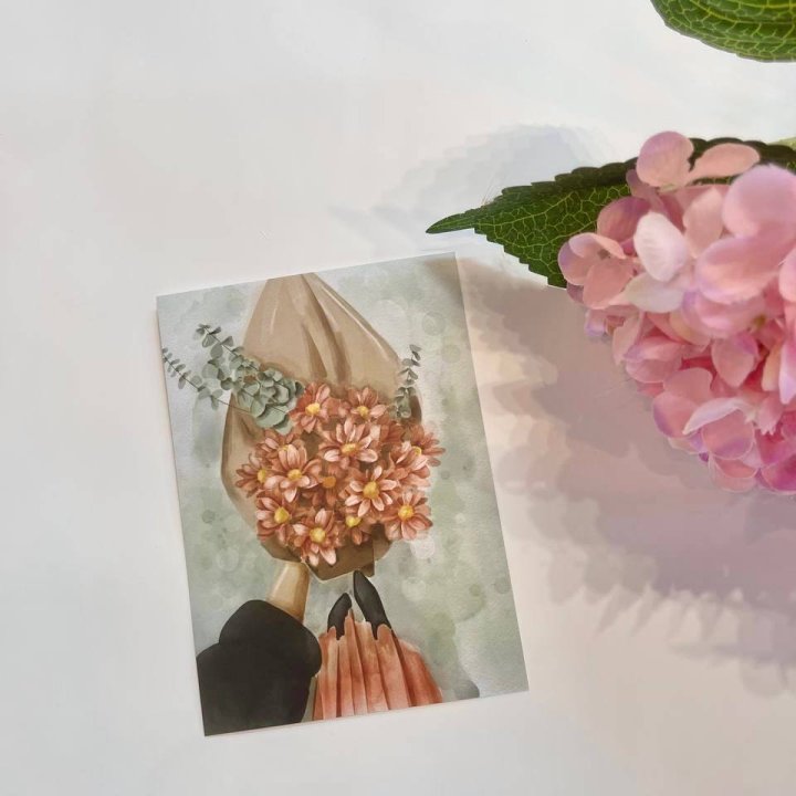 Открытка к букету "Букет" в Хабаровске