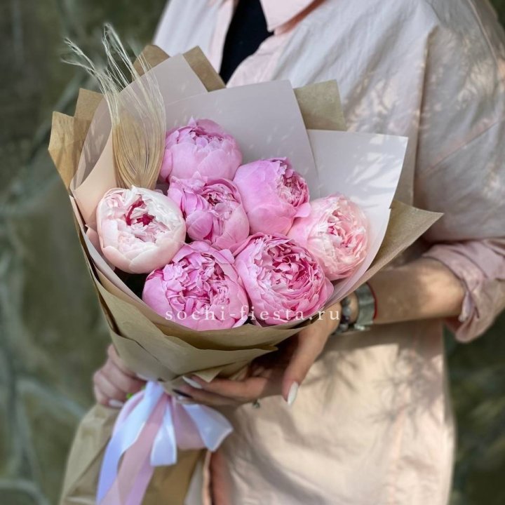 Букет пионов "Венди" в Хабаровске