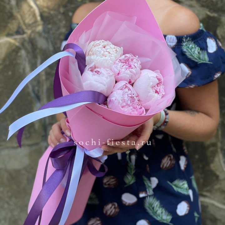 Букет пионов "НАЙ" в Хабаровске