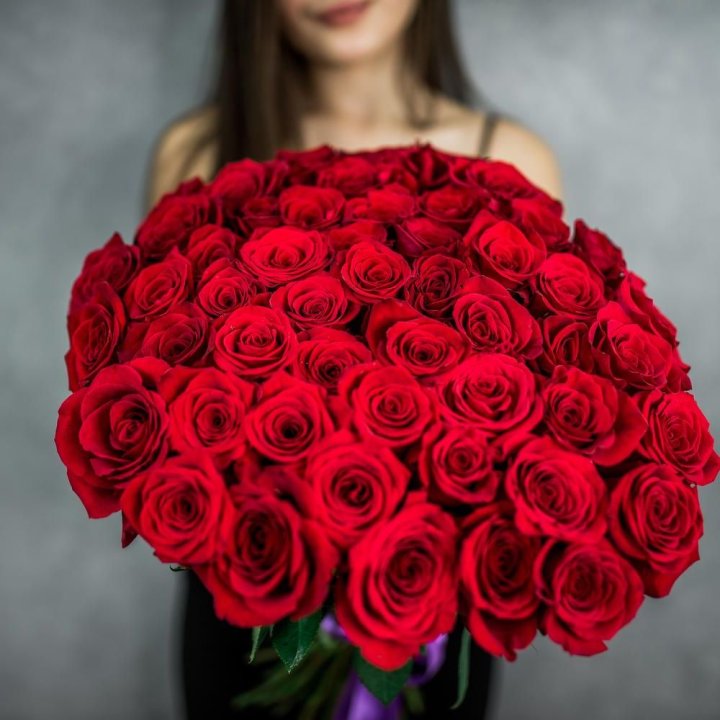51 красная роза в Хабаровске