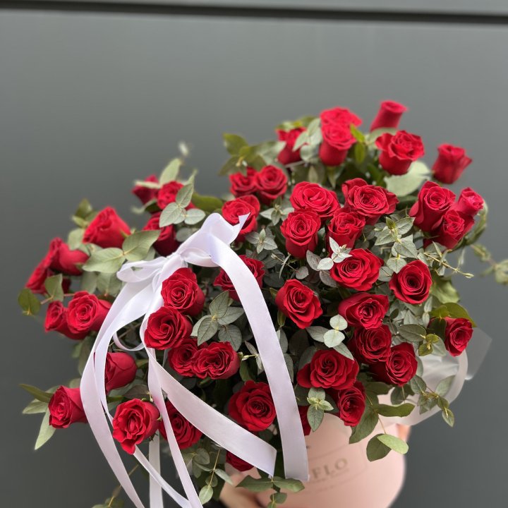 45 Красных роз в боксе "Сеньёрита" в Хабаровске