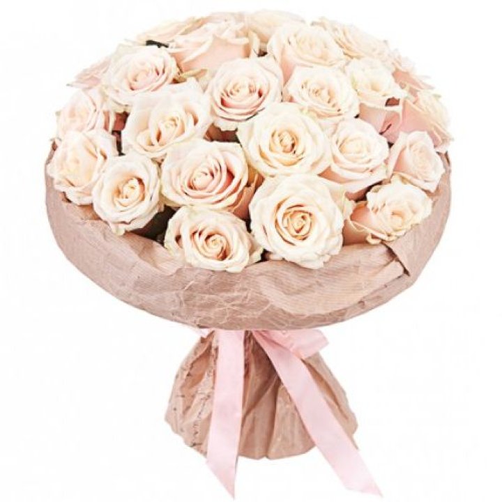 25 кремовых роз "Craft" в Хабаровске