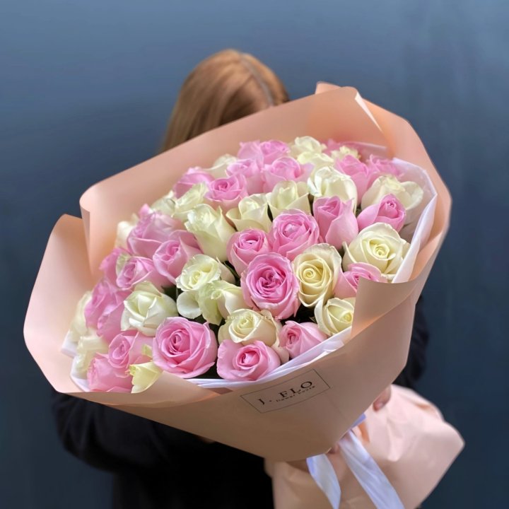 55 роз микс нежности в Хабаровске