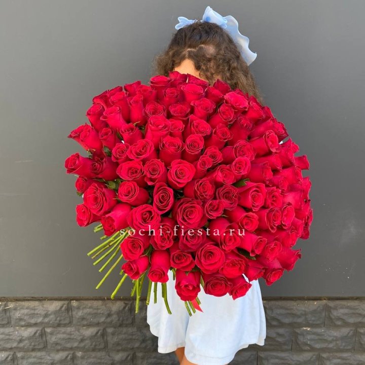 101 красная роза в Хабаровске