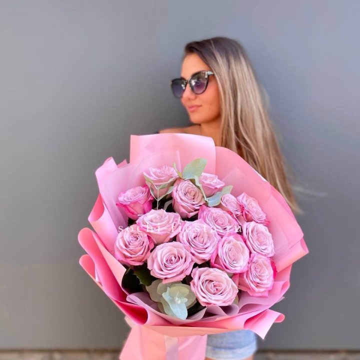 Букет розовых роз 2 в Хабаровске