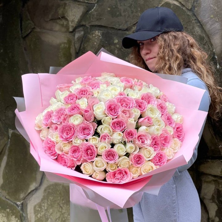 101 роза Миксбери в Хабаровске