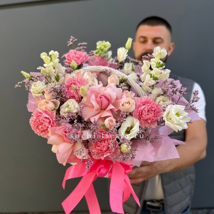 Цветочная корзина №1 в Хабаровске