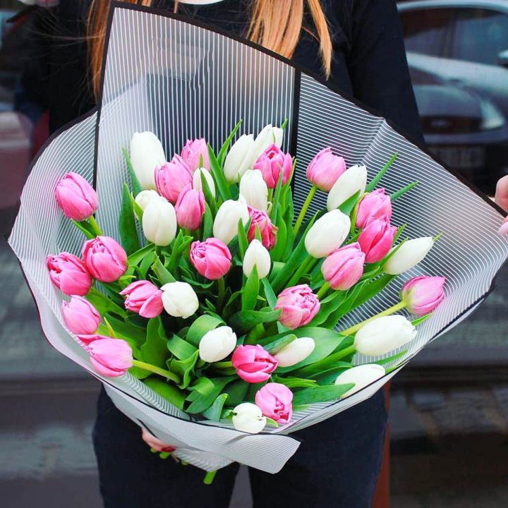 29 тюльпанов микс в Хабаровске