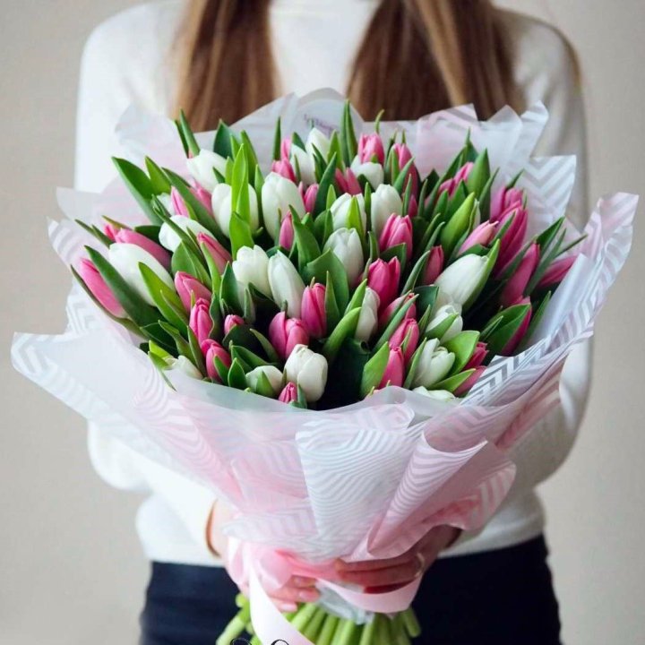 Букет тюльпанов "Лолита" в Хабаровске