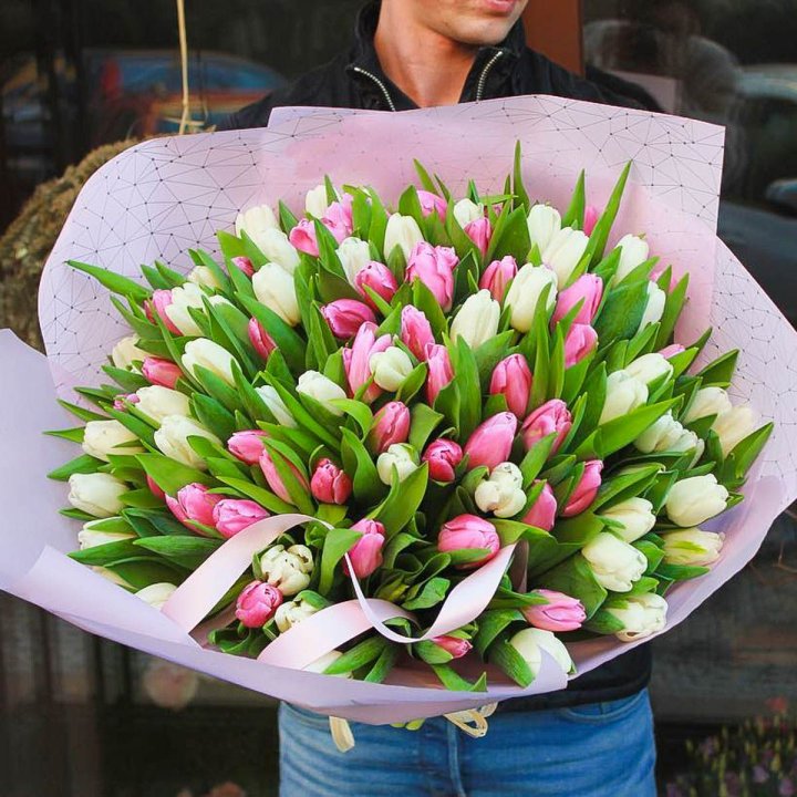 101 тюльпан микс в Хабаровске