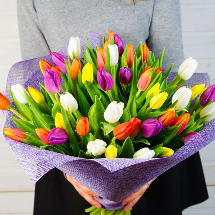 51 тюльпан "Рандом" №2 в Хабаровске