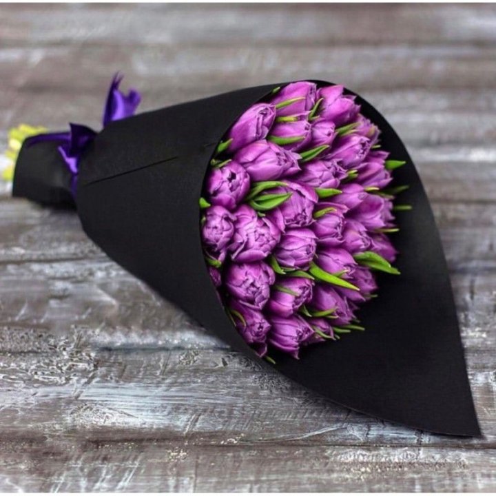 Пионовидные тюльпаны блэк в Хабаровске